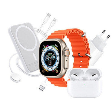 TechTrend™ | Combo X8 Reloj Inteligente + AirPods + Cargador Magsafe – Todo lo que necesitas en un solo combo 🔥📱